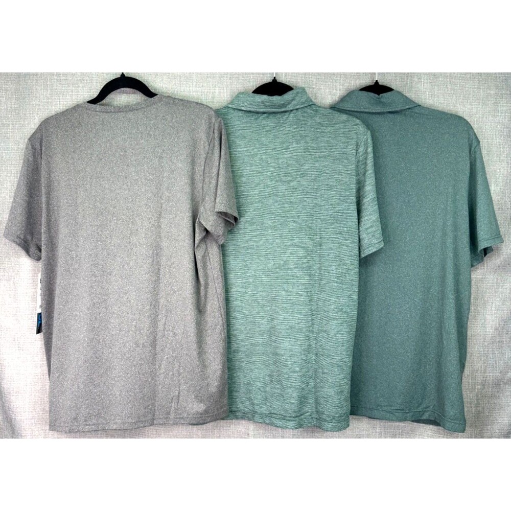 32 Degrees Cool Men's Polo T Shirt Lot of 3 Size Medium Green Gray - Picture 2 of 11